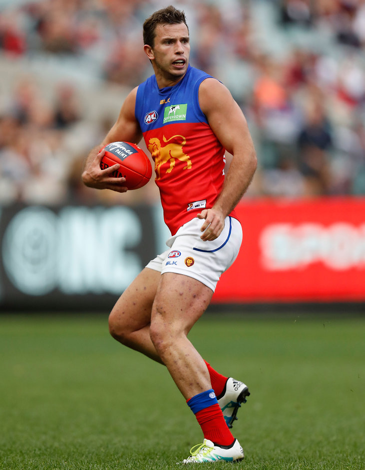 AFL 2016 Rd 09 - Melbourne v Brisbane MELBOURNE, AUSTRALIA - MAY 22: Jackson Paine of the Lions in action during the 2016 AFL Round 09 match between the Melbourne Demons and the Brisbane Lions at the Melbourne Cricket Ground on May 22, 2016 in Melbourne, Australia. (Photo by Michael Willson/AFL Media)